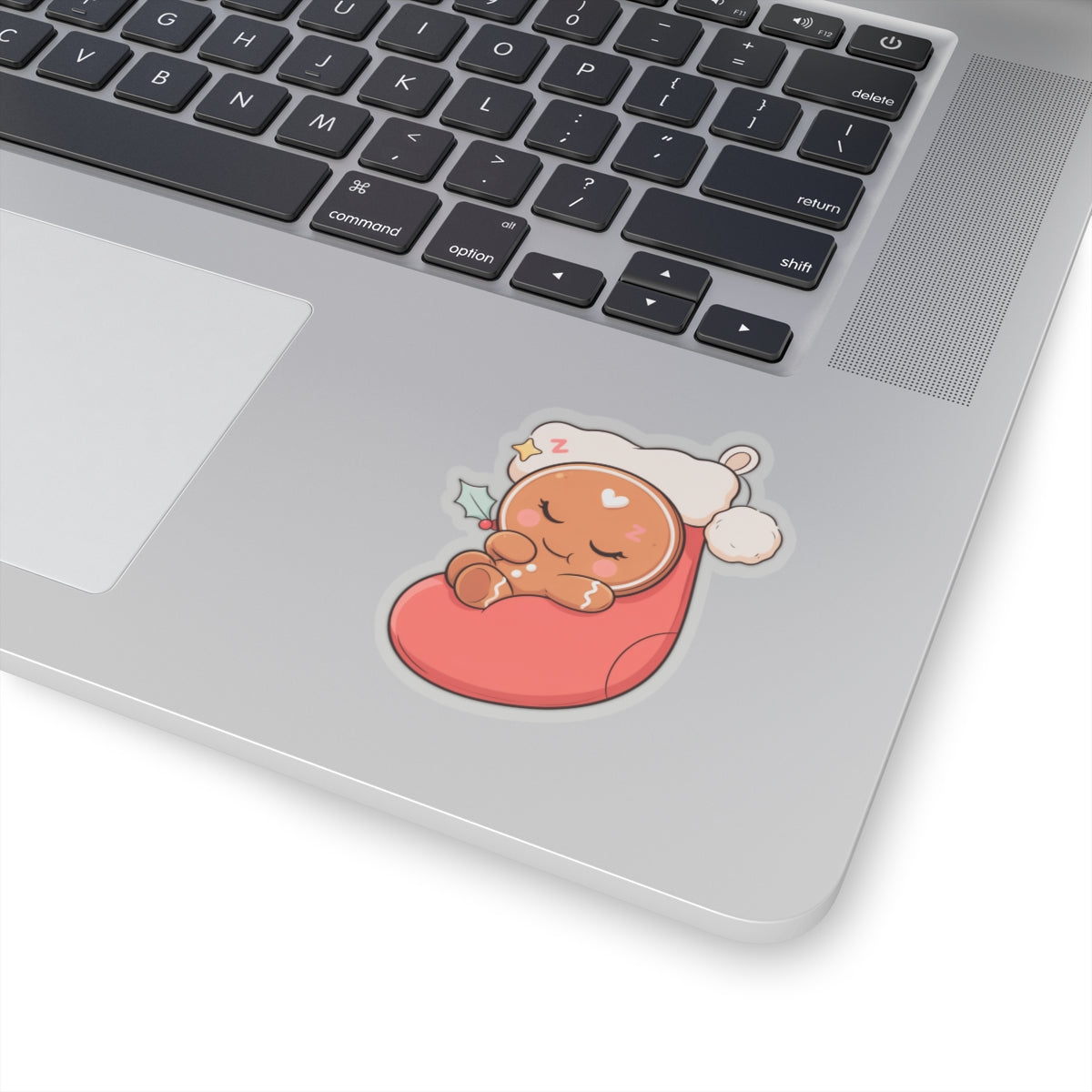 Sleeping Gingerbread Man Christmas Sticker