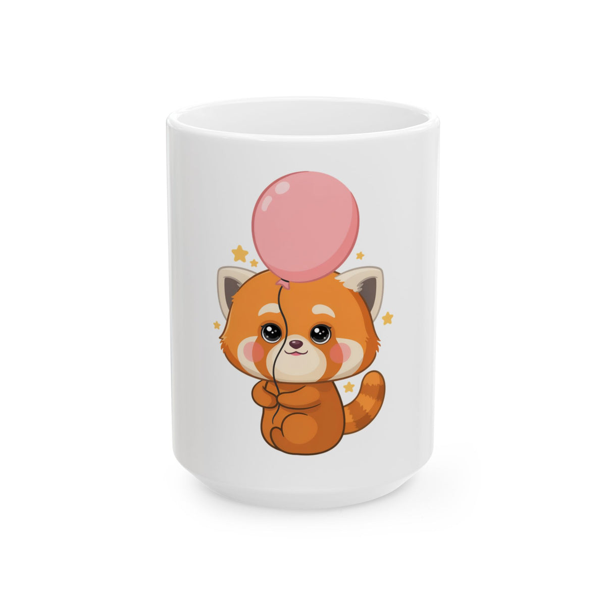 Kawaii Red Panda Mug with Balloon, 11oz or 15oz