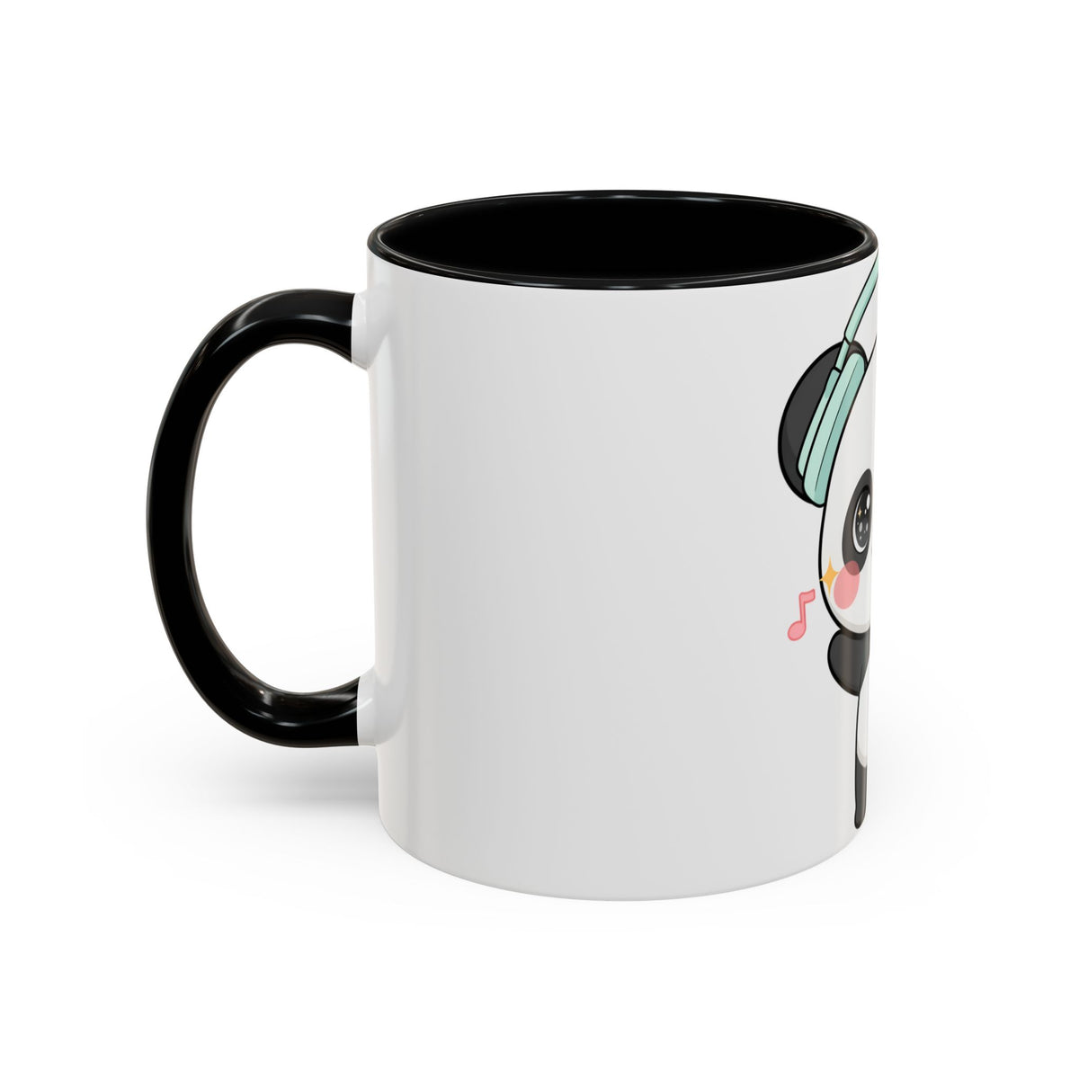 Kawaii Panda Music Mug, Colorful Accent Coffee Mug