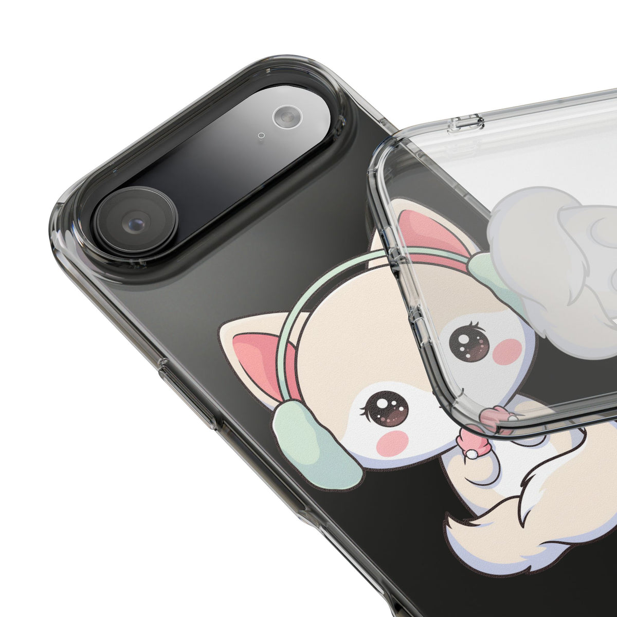 Kawaii Arctic Fox Phone Case – Cozy Winter Cutie