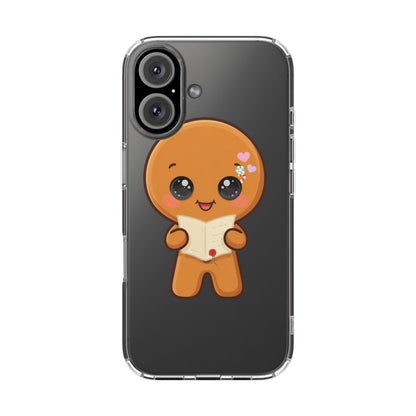 Gingerbread Man Phone Case, Cute Christmas Letter Reader