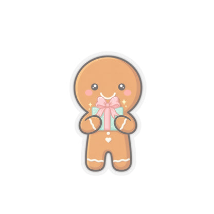 Gingerbread Gift Sticker for Holiday Journals and Laptops