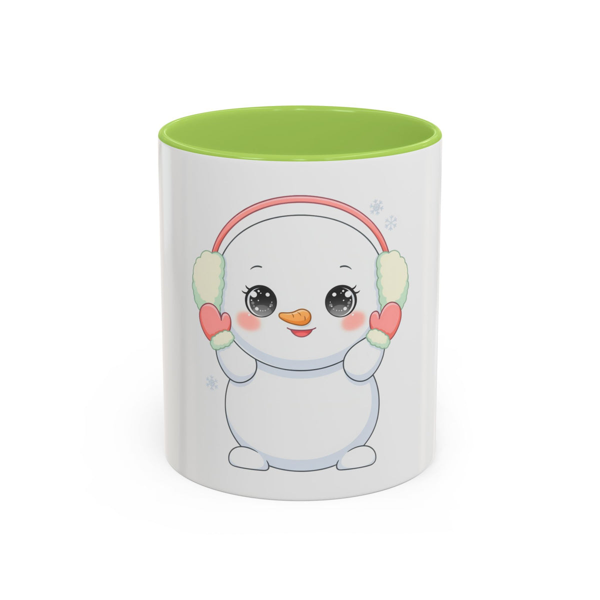 Kawaii Snowman Accent Coffee Mug for Cozy Winter Sips