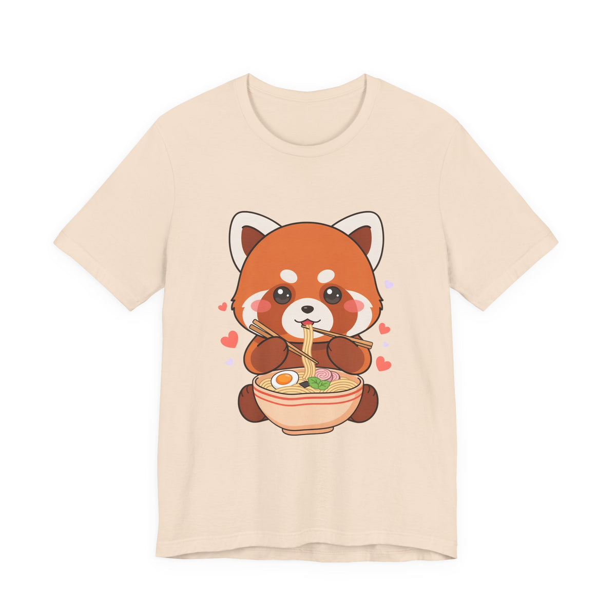 Kawaii Red Panda Ramen T-Shirt for Cozy Foodie Style