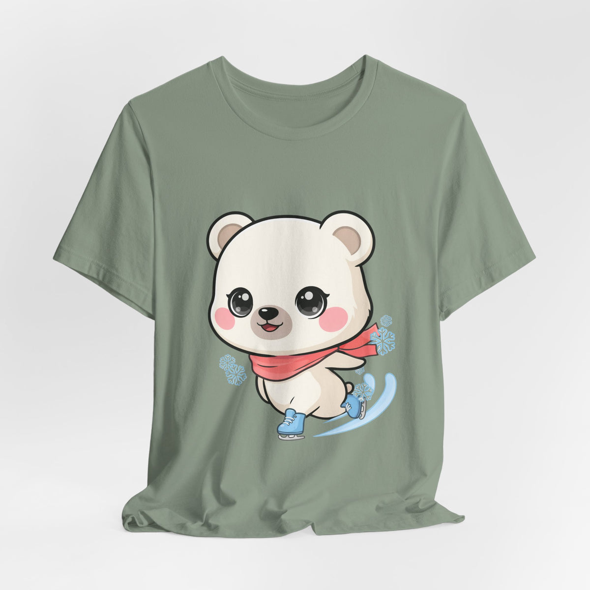 Kawaii Ice Skating Polar Bear Tee for Winter Gift Giving