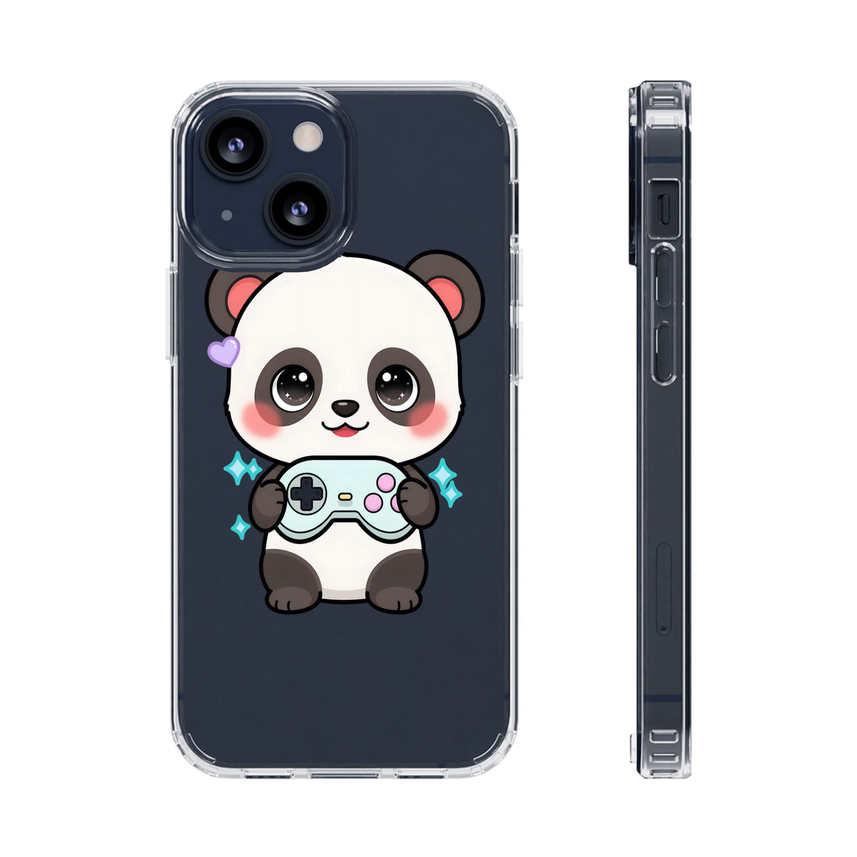 Gamer Panda Clear Impact-Resistant Phone Case