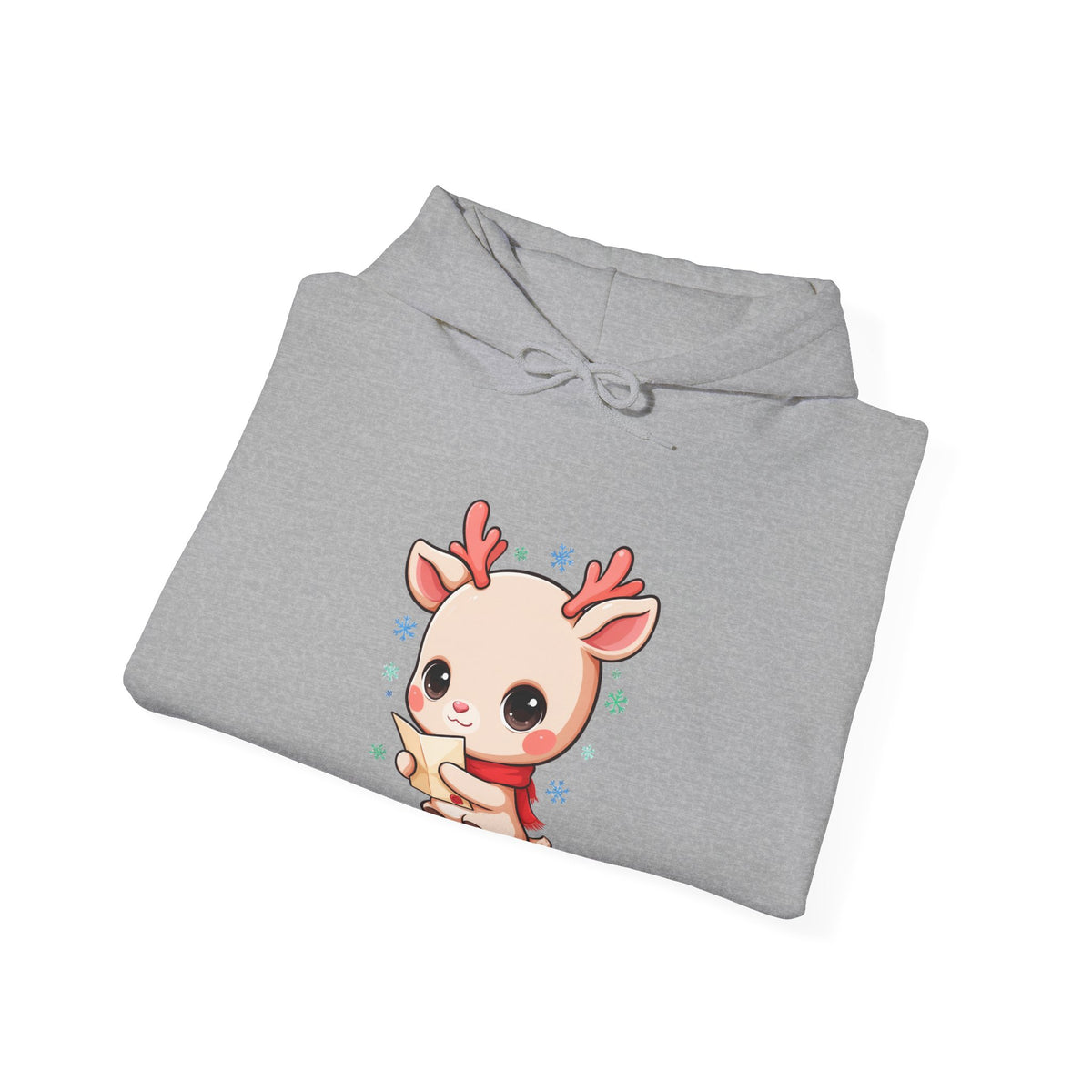 Kawaii Reindeer Christmas Hoodie for Holiday Readers