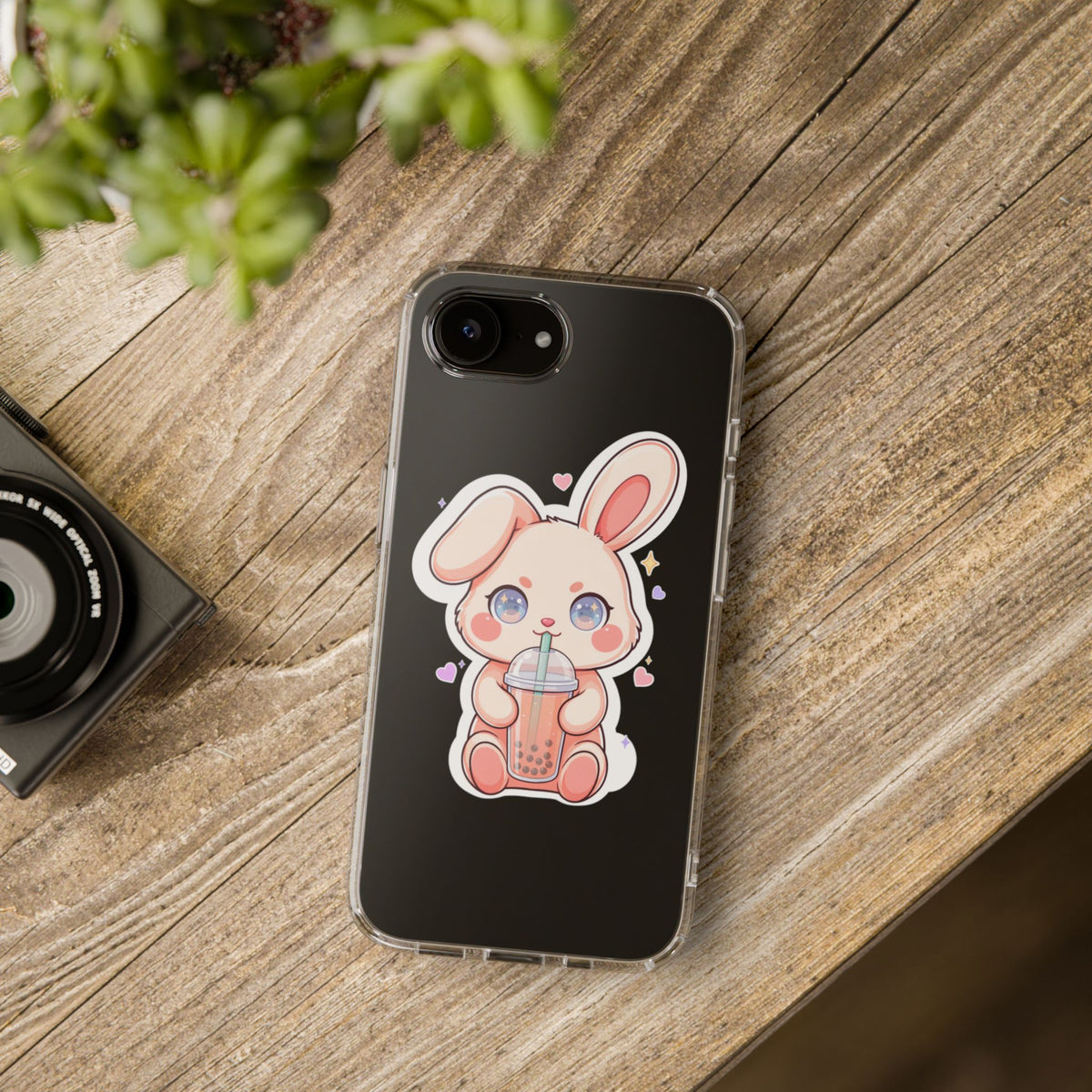 Kawaii Bunny Bubble Tea Phone Case for Boba Lovers