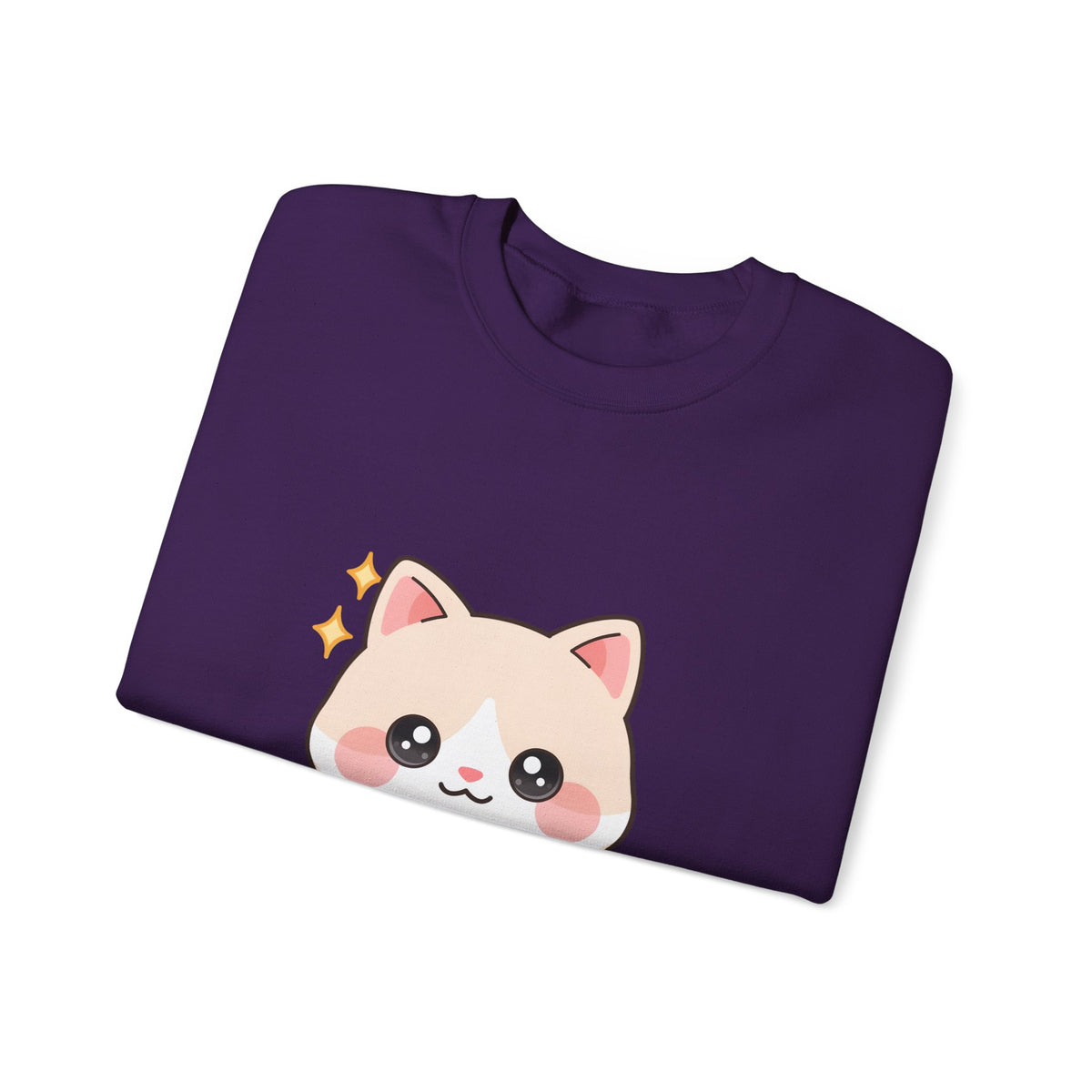 Kawaii Cat Sweatshirt, Cute Cat in Teacup Crewneck