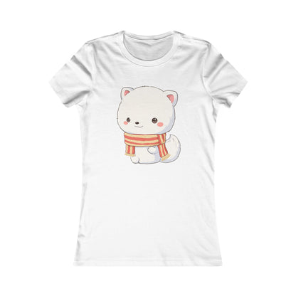 Kawaii Arctic Fox Christmas Tee for Cozy Holiday Fans