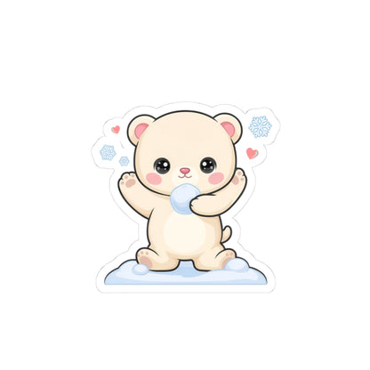 Kawaii Polar Bear Sticker for Laptops and Journals