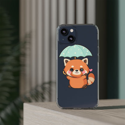 Kawaii Red Panda Clear Impact-Resistant Case