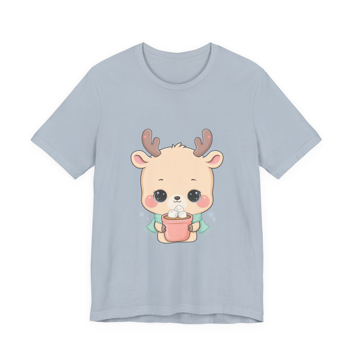 Kawaii Reindeer T-Shirt for Cozy Cocoa Season