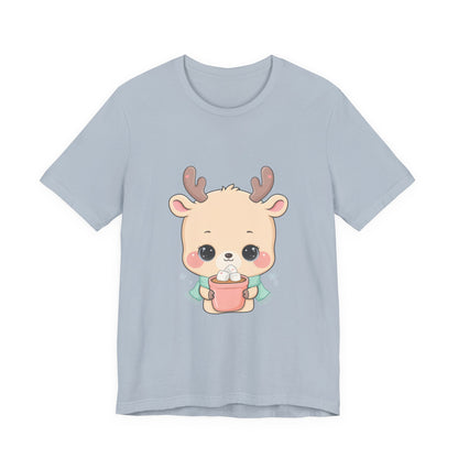 Kawaii Reindeer T-Shirt for Cozy Cocoa Season