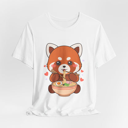 Kawaii Red Panda Ramen T-Shirt for Cozy Foodie Style