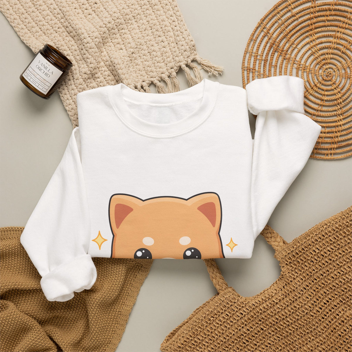 Kawaii Gamer Shiba Inu Sweatshirt for Cozy Gaming Days