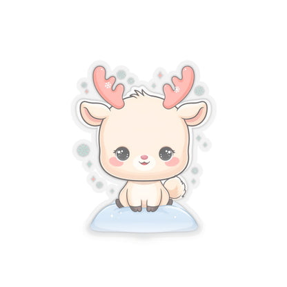 Kawaii Reindeer Sticker for a Cozy Winter Desk
