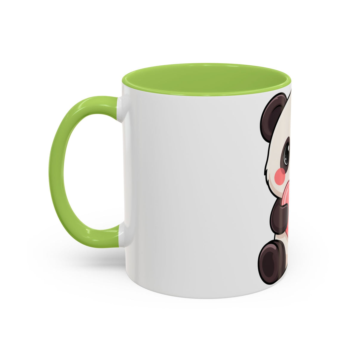 Kawaii Panda Heart Accent Coffee Mug