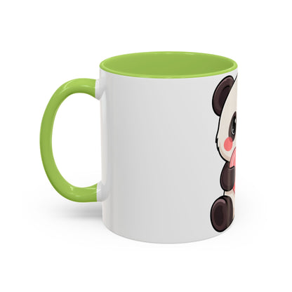 Kawaii Panda Heart Accent Coffee Mug
