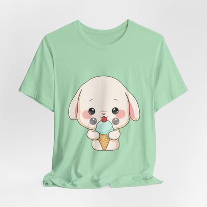 Kawaii Bunny Ice Cream Tee for Cute Style Lovers