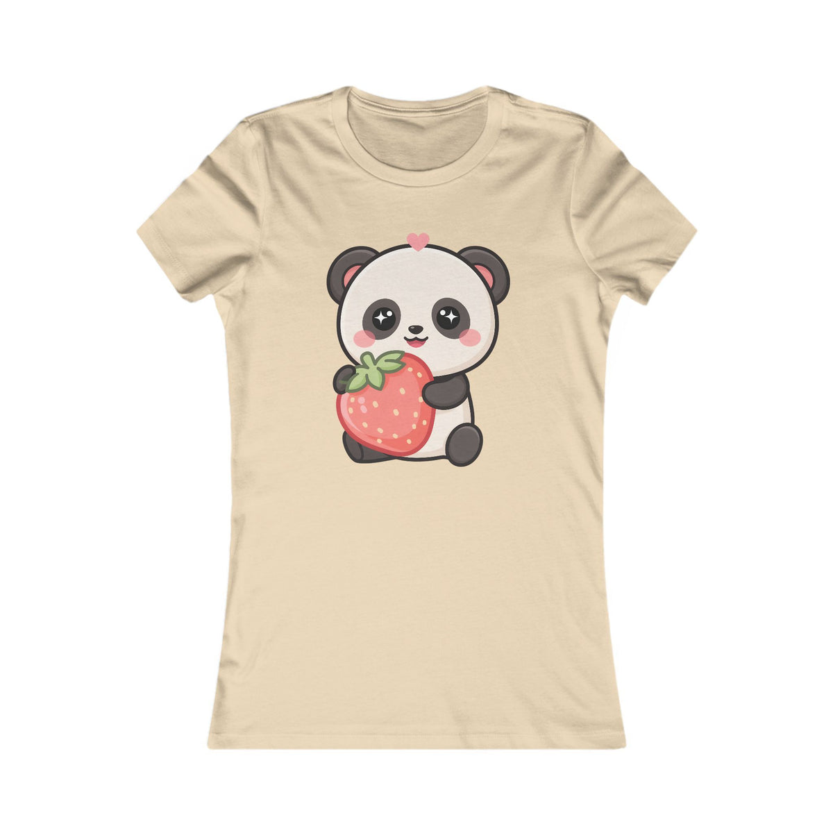 Kawaii Panda Strawberry Women's Tee for Cute Casual Outfits