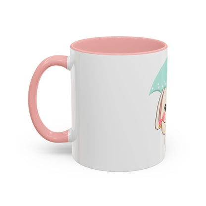 Kawaii Bunny Accent Coffee Mug for a Cheerful Desk