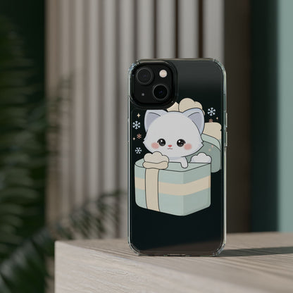 Kawaii Arctic Fox Clear Impact-Resistant Phone Case