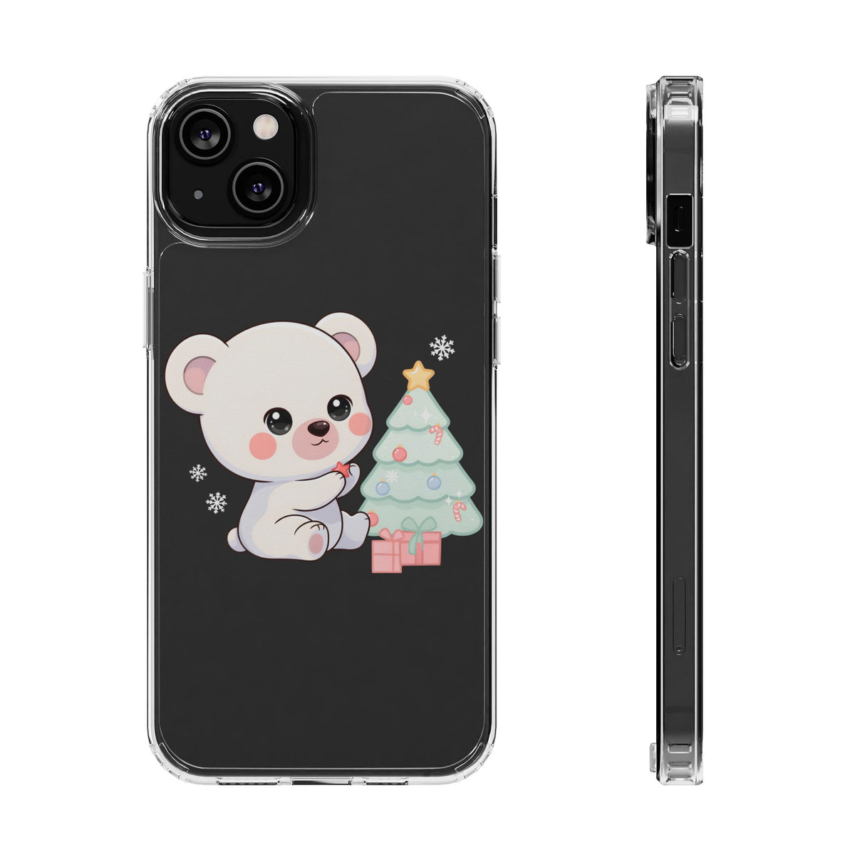 Christmas Polar Bear Phone Case, Kawaii Holiday Accessory