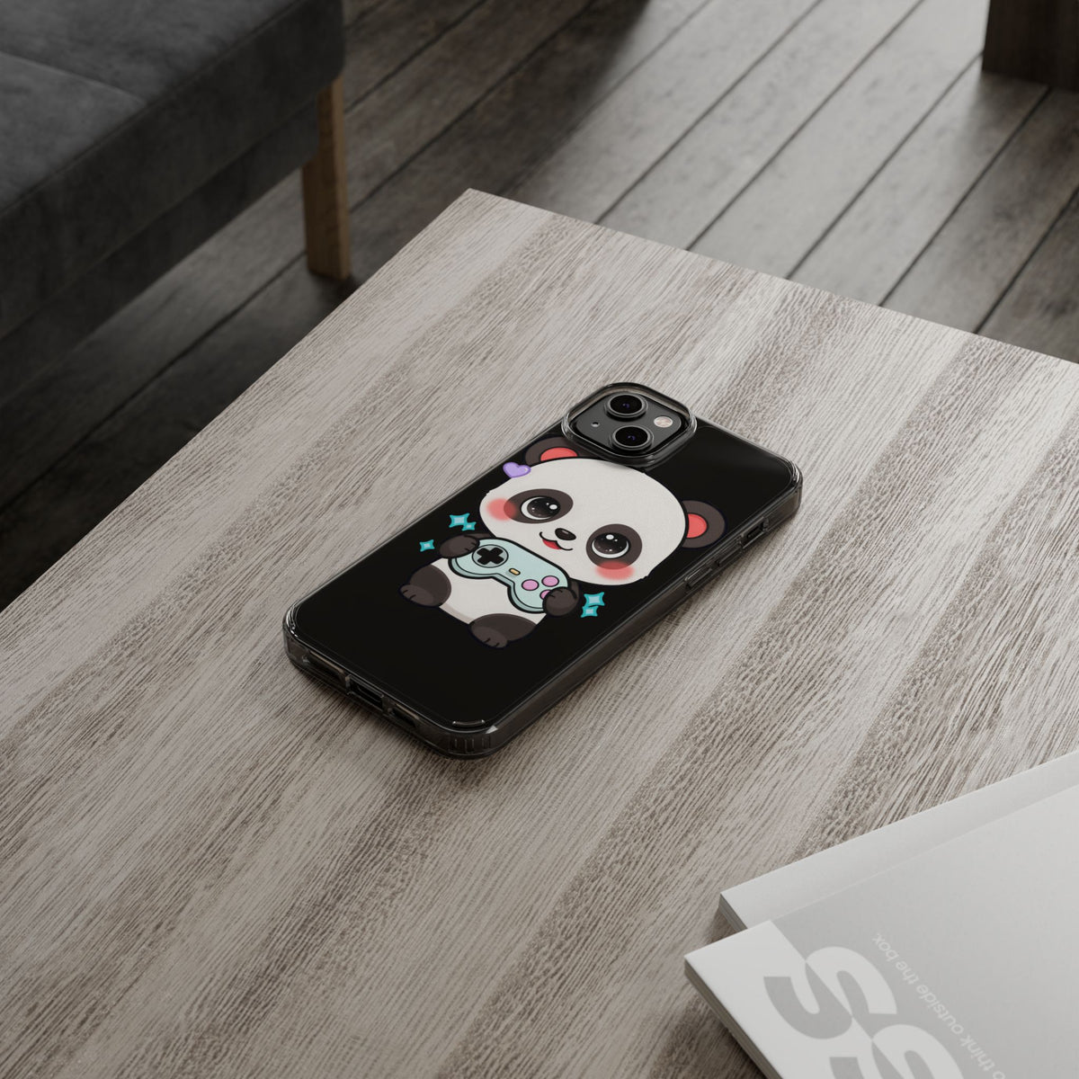 Gamer Panda Clear Impact-Resistant Phone Case
