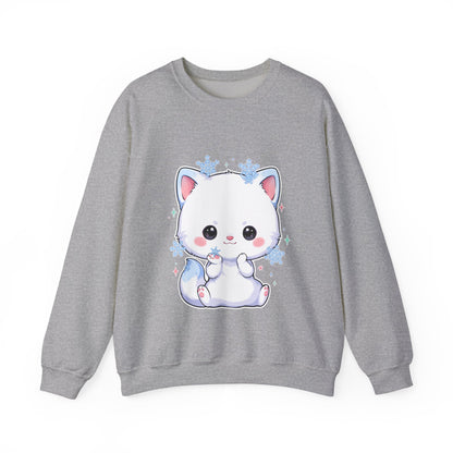 Kawaii Arctic Fox Sweatshirt for Cute Winter Animal Lovers
