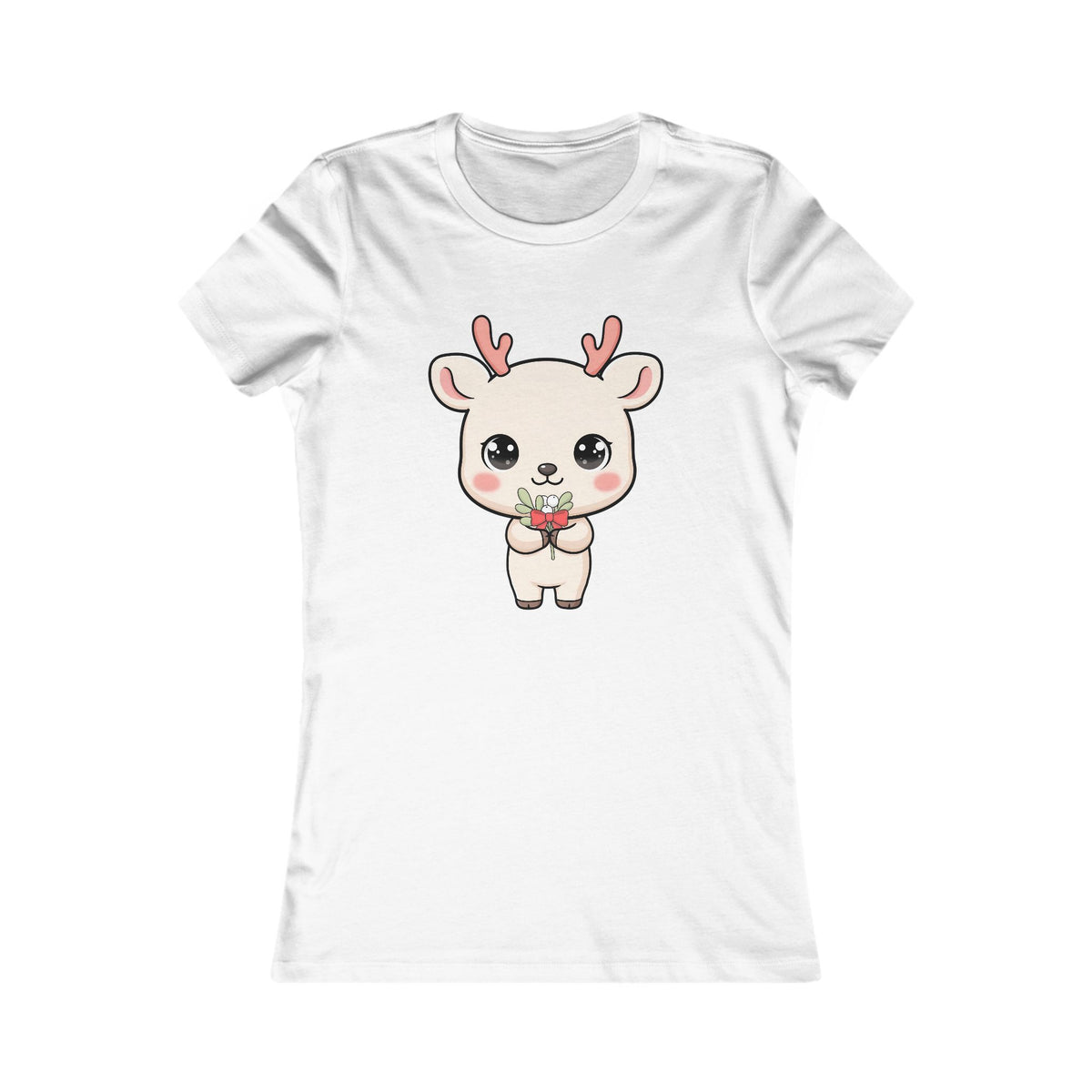 Kawaii Reindeer T-Shirt for Mistletoe-Loving Holiday Fans