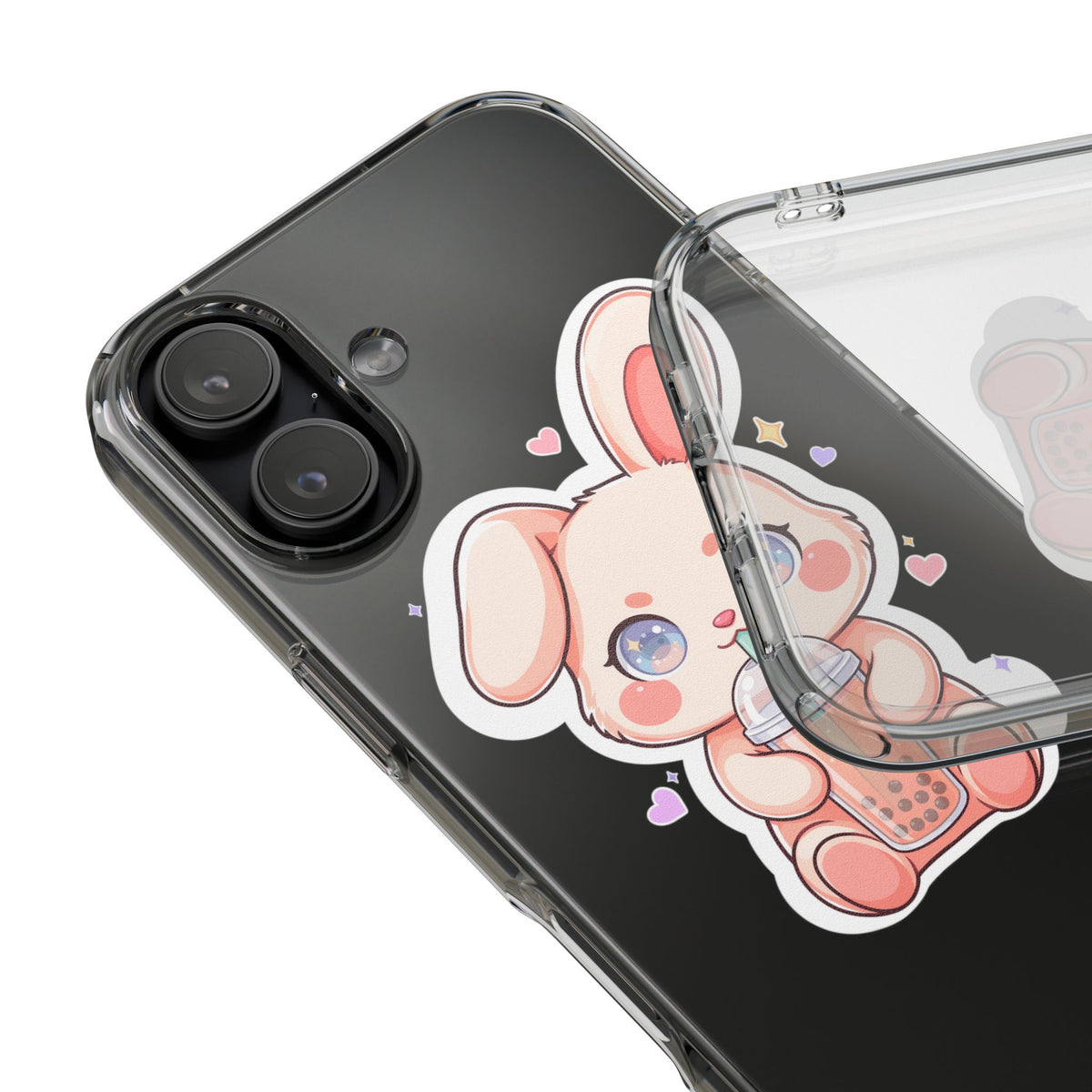 Kawaii Bunny Bubble Tea Phone Case for Boba Lovers