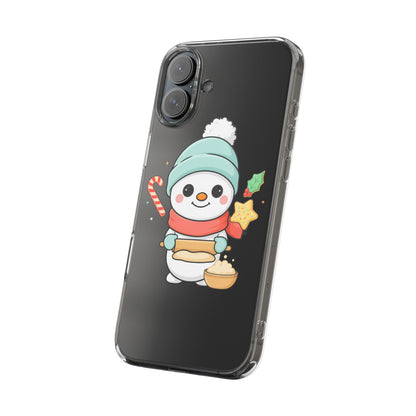 Christmas Snowman Phone Case, Cute Cookie Baker