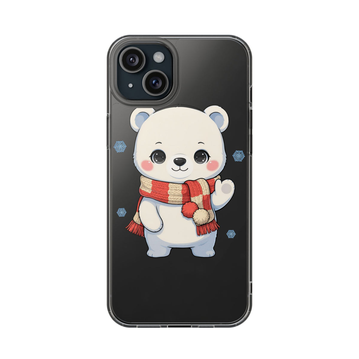 Kawaii Polar Bear Phone Case – Cozy Christmas Cub