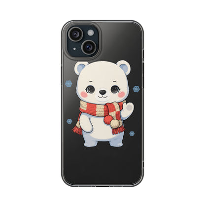 Kawaii Polar Bear Phone Case – Cozy Christmas Cub