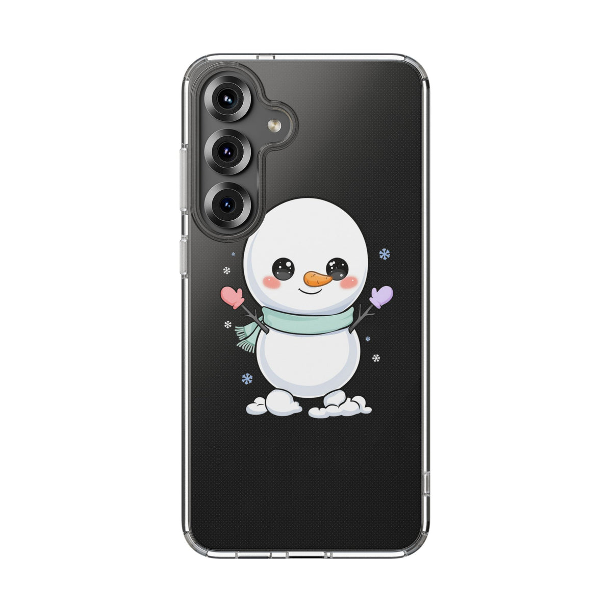 Kawaii Snowman Clear Impact-Resistant Case