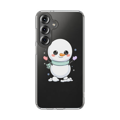Kawaii Snowman Clear Impact-Resistant Case