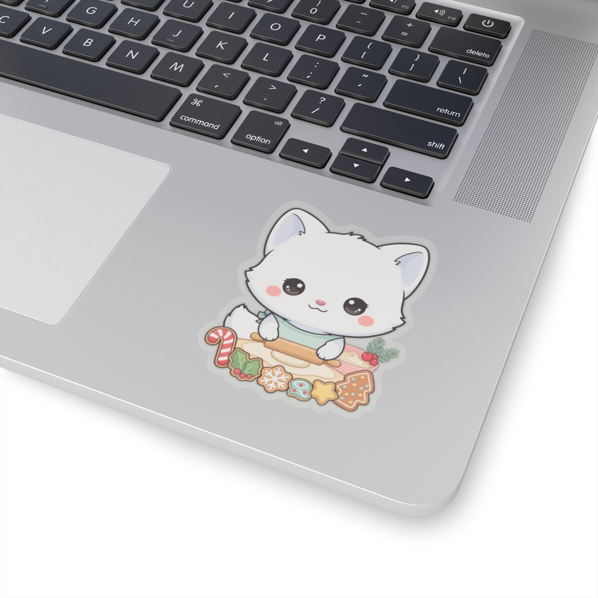 Christmas Fox Sticker: Kawaii Arctic Baker