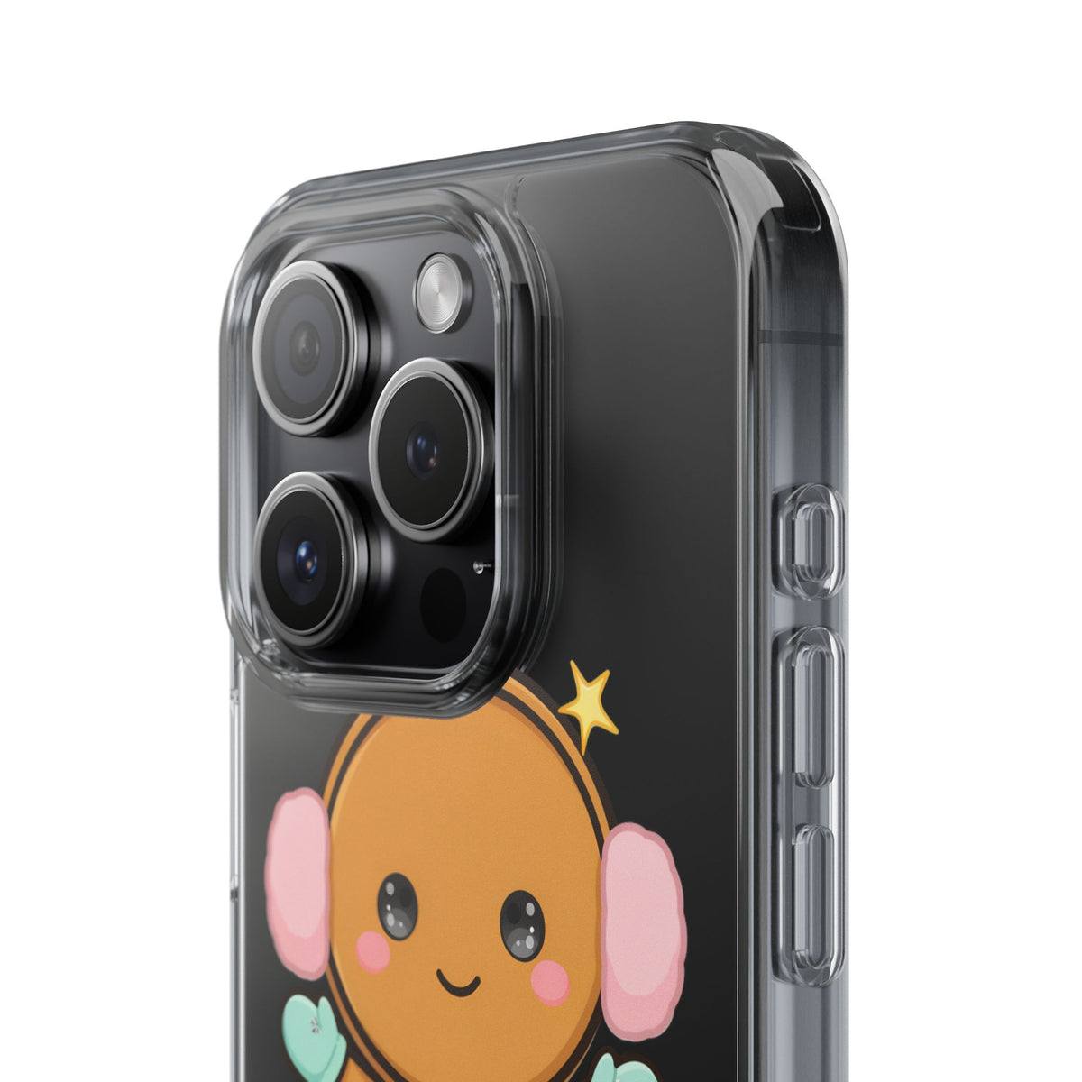 Kawaii Gingerbread Phone Case, Cute Winter Character