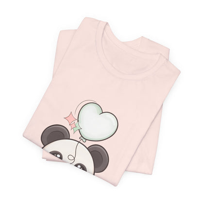 Kawaii Panda T-Shirt with Floating Balloon