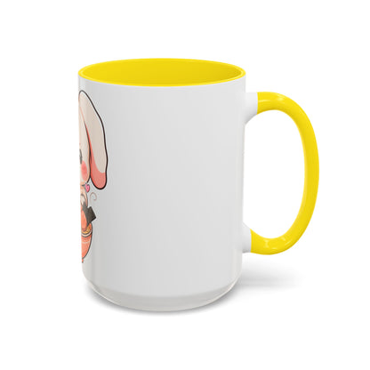 Kawaii Ramen Bunny Accent Coffee Mug, 11 oz or 15 oz