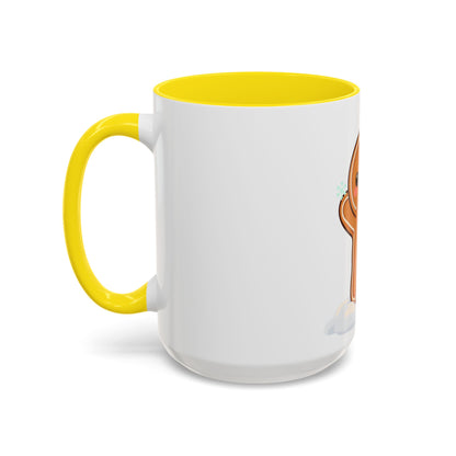 Kawaii Gingerbread Man Accent Coffee Mug for Winter Cheer