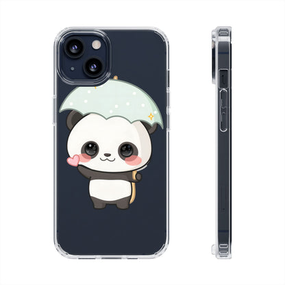 Kawaii Panda Clear Impact-Resistant Phone Case