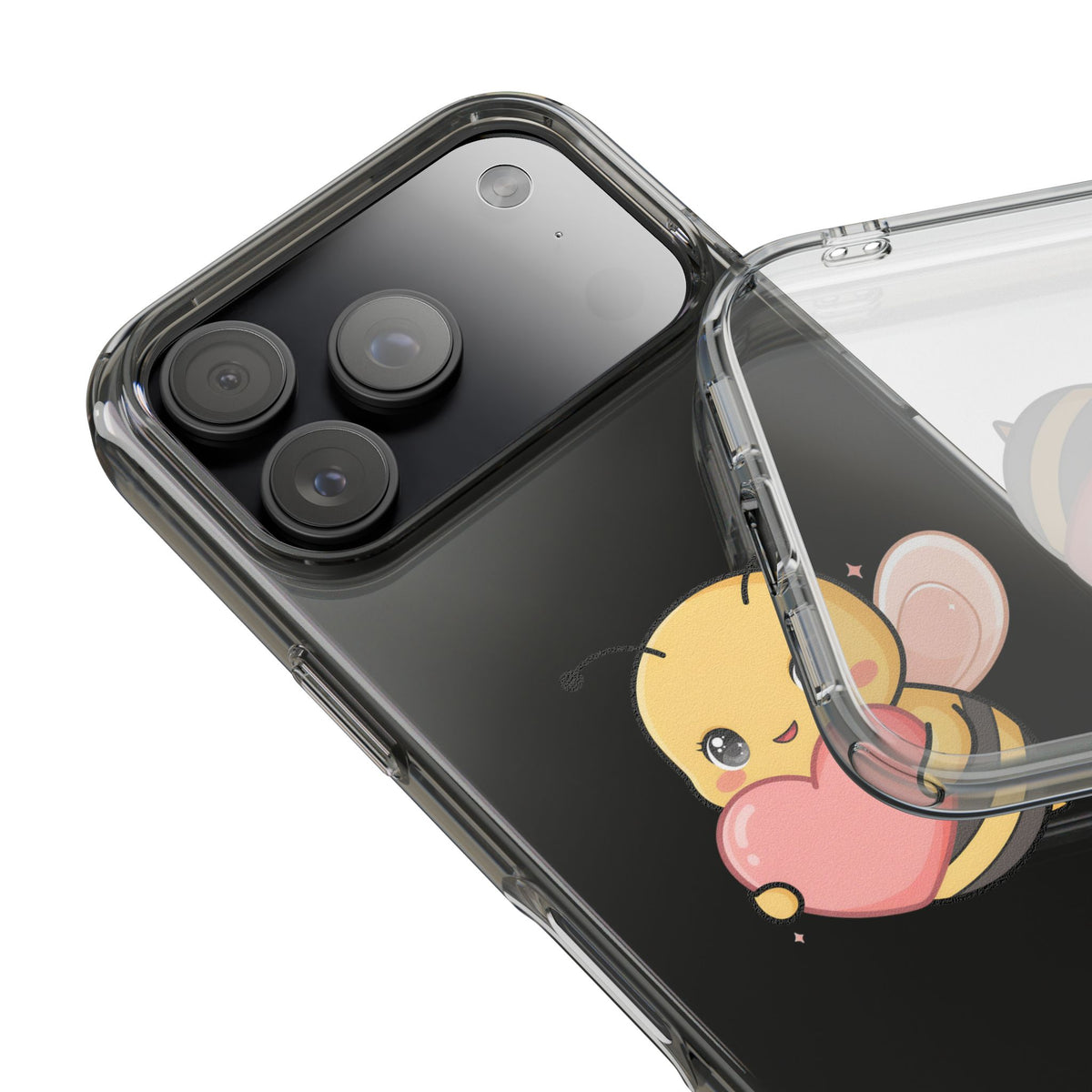 Kawaii Bee Clear Impact-Resistant Phone Case