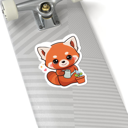 Red Panda Plant Lover Sticker for Gardening Gifts