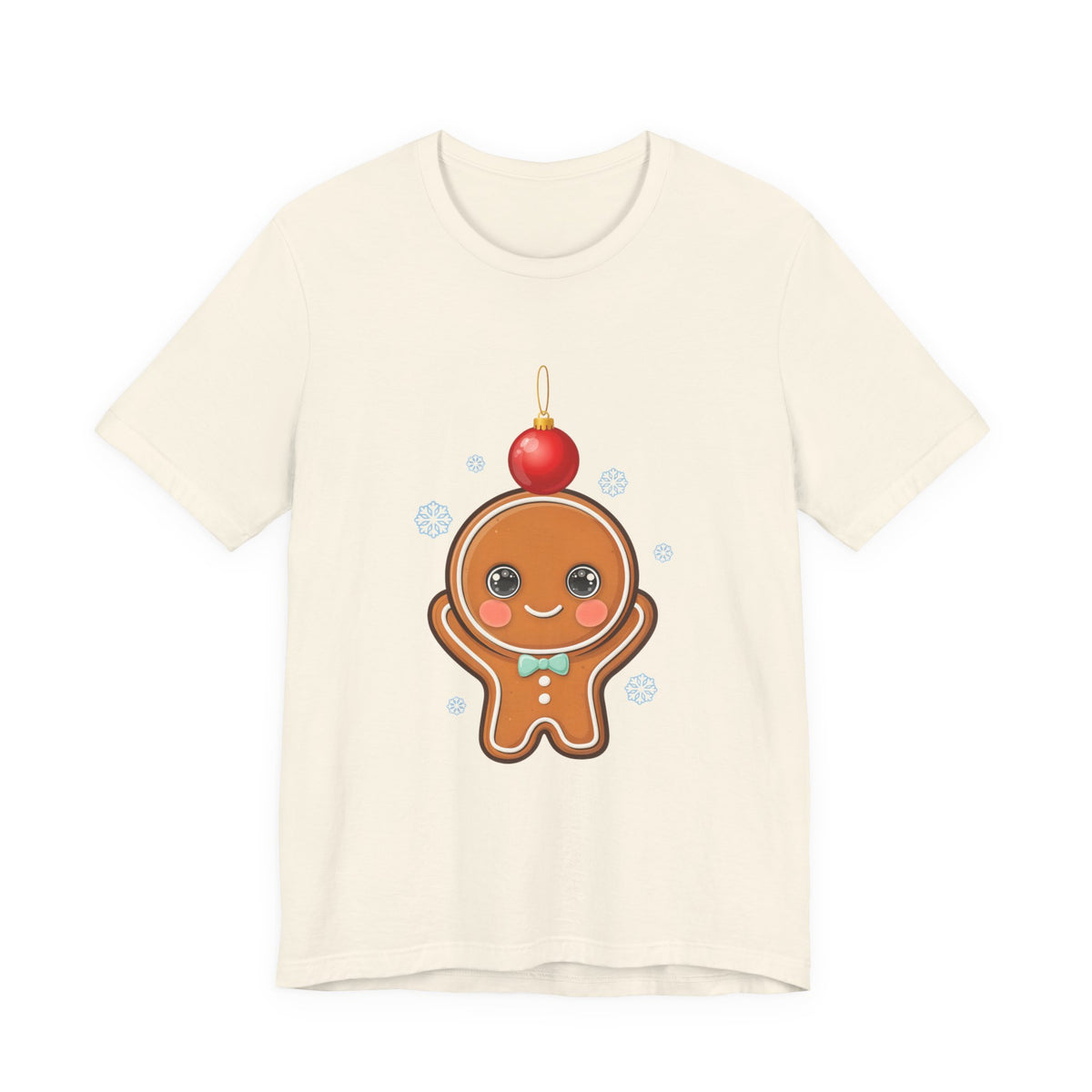 Kawaii Gingerbread Christmas Tee, Cute Holiday Unisex Shirt