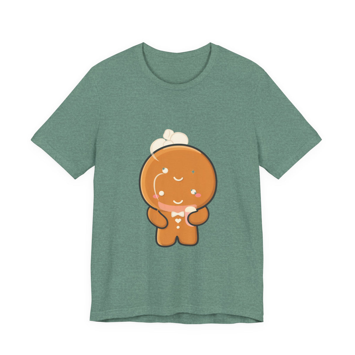 Kawaii Gingerbread Man T-Shirt for Cozy Cocoa Fans