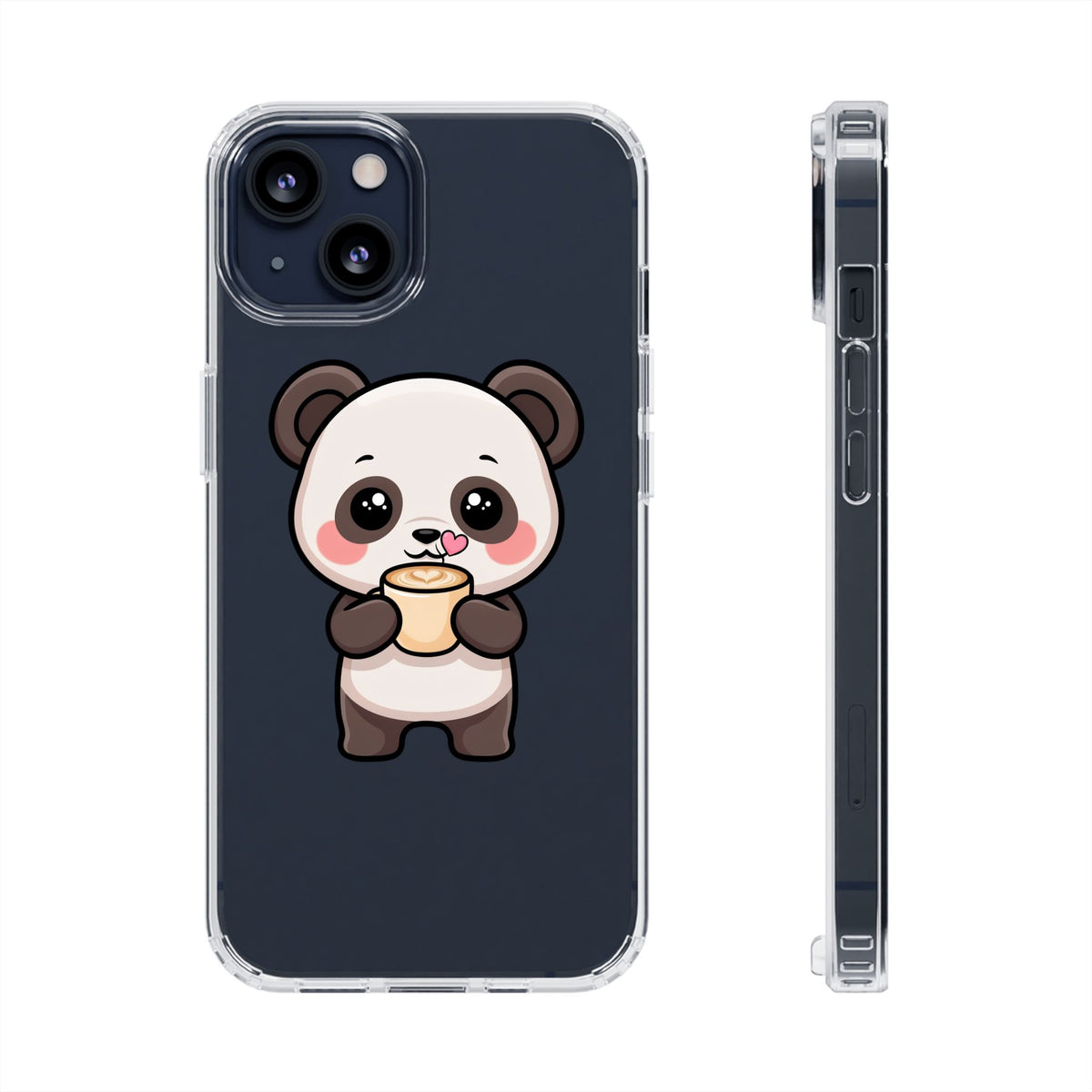 Kawaii Panda Latte Clear Impact-Resistant Case