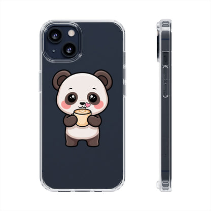 Kawaii Panda Latte Clear Impact-Resistant Case