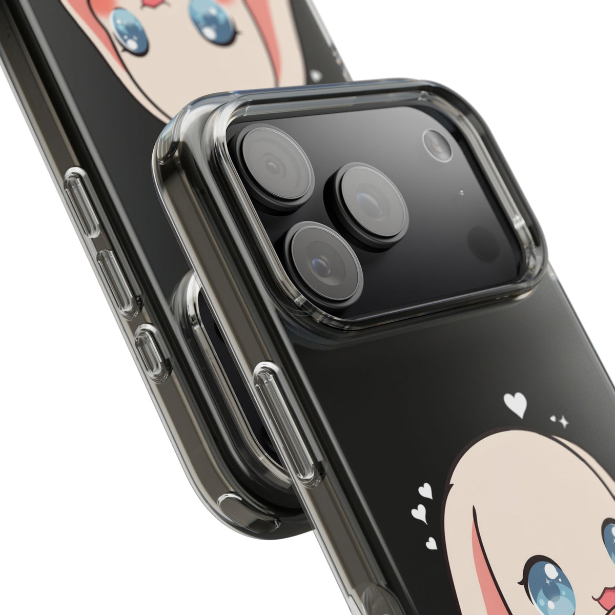 Kawaii Bunny Sushi Phone Case, Clear Impact-Resistant